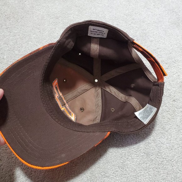 GM CHEVY Chevrolet Mossy Oak Blaze Camo Hat Cap Adjustable Orange Brown Men's OS - Picture 7 of 9
